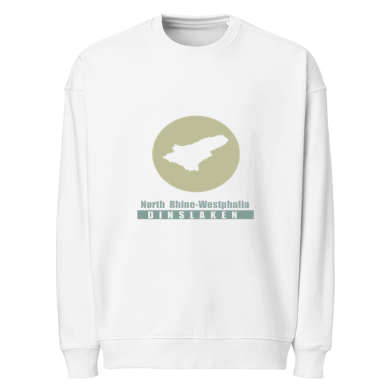 Personalisierbares Dinslaken Sweatshirt – Minimal Moon Design – Weiß für Dinslaken