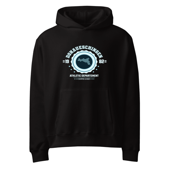 Personalisierbarer Donaueschingen Hoodie – Varsity Hero Design – Schwarz für Donaueschingen