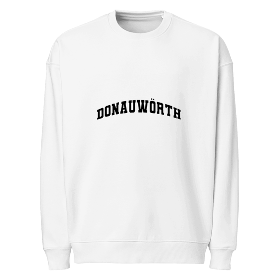 Personalisierbares Donauwörth Sweatshirt – Varsity3 Design – Weiß für Donauwörth