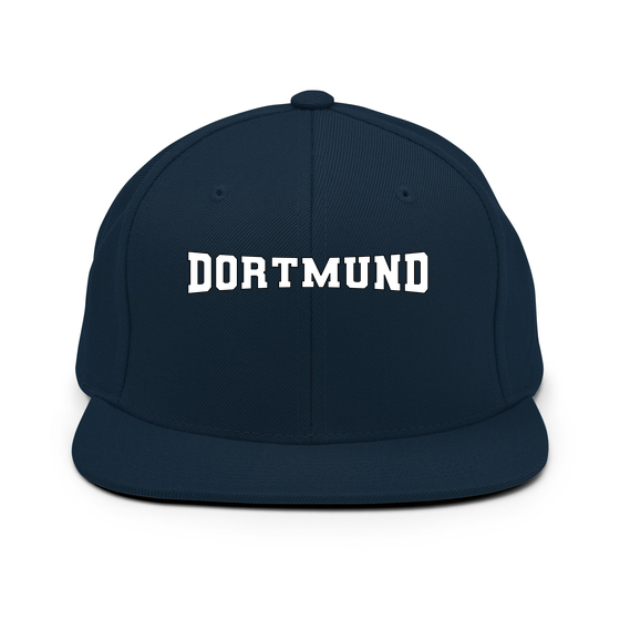 Personalisierbare Dortmund Cap – Varsity4 Design – Dunkles Navy für Dortmund