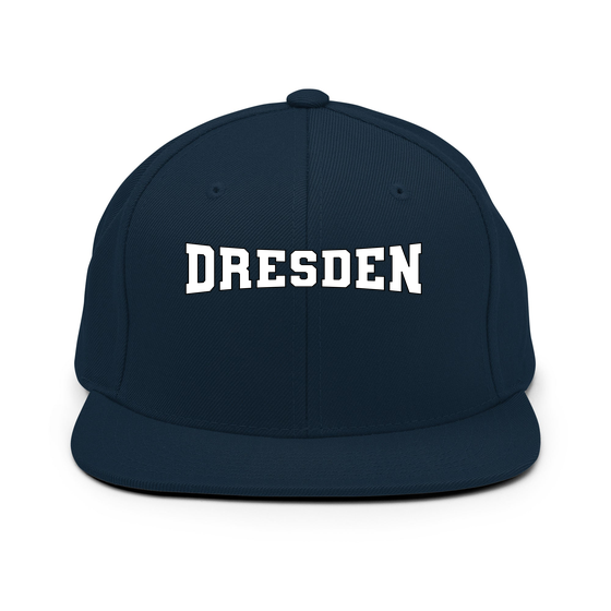 Personalisierbare Dresden Cap – Varsity4 Design – Dunkles Navy für Dresden