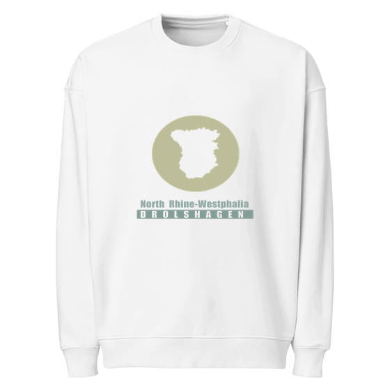 Personalisierbares Drolshagen Sweatshirt – Minimal Moon Design – Weiß für Drolshagen