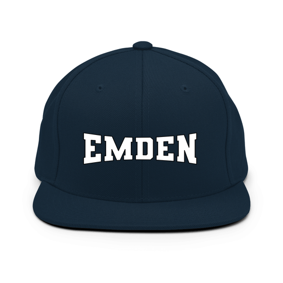 Personalisierbare Emden Cap – Varsity4 Design – Dunkles Navy für Emden
