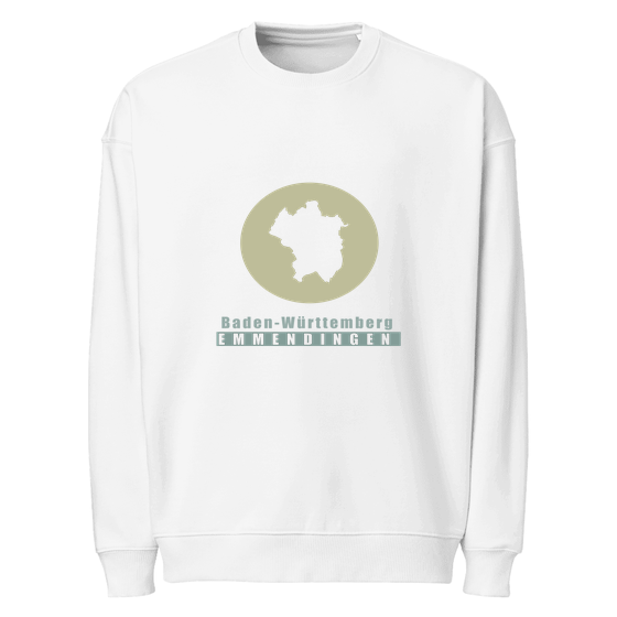 Personalisierbares Emmendingen Sweatshirt – Minimal Moon Design – Weiß für Emmendingen