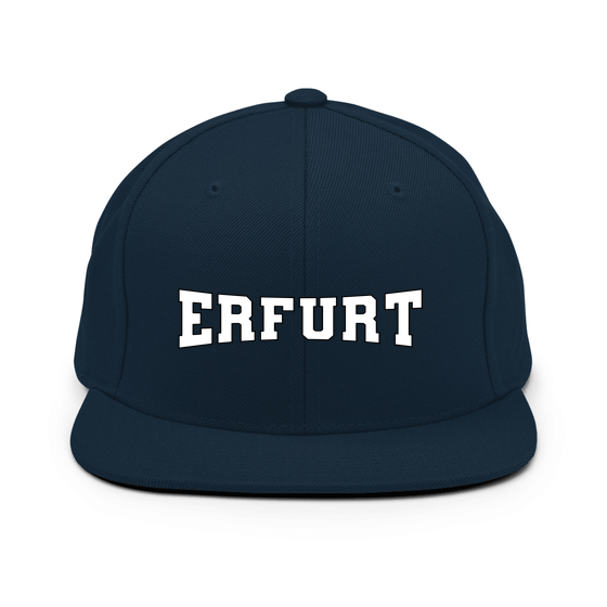 Personalisierbare Erfurt Cap – Varsity4 Design – Dunkles Navy für Erfurt