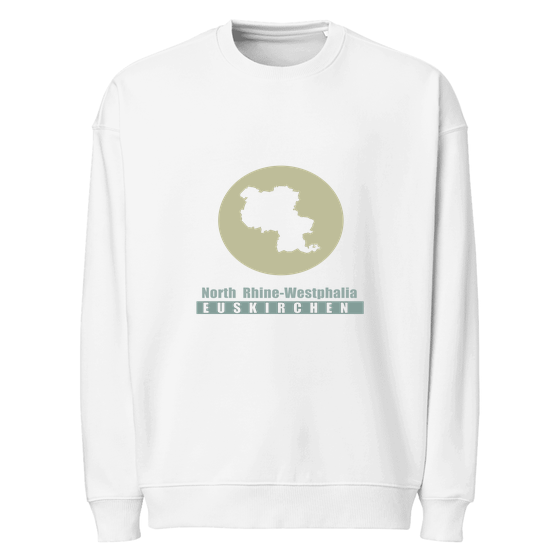 Personalisierbares Euskirchen Sweatshirt – Minimal Moon Design – Weiß für Euskirchen