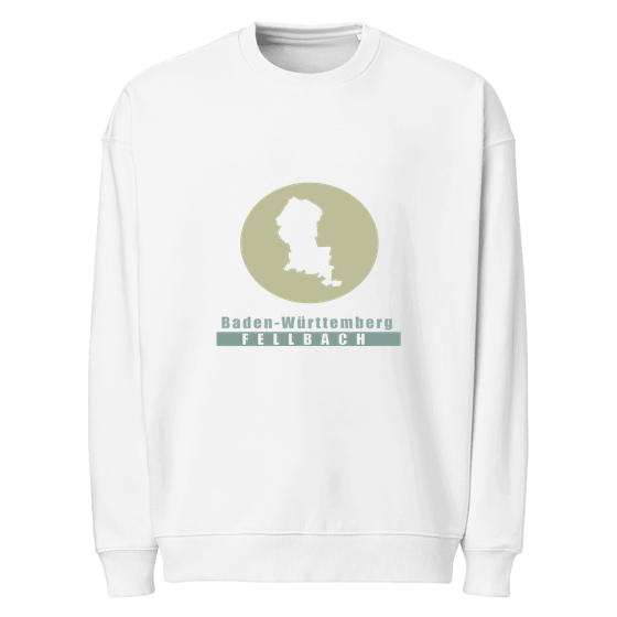 Personalisierbares Fellbach Sweatshirt – Minimal Moon Design – Weiß für Fellbach