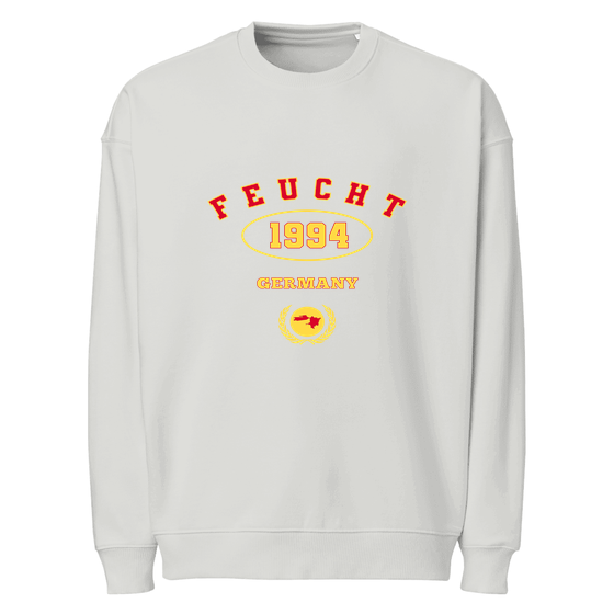 Personalisierbares Feucht Sweatshirt – University 1994 Design – Heather Grau für Feucht