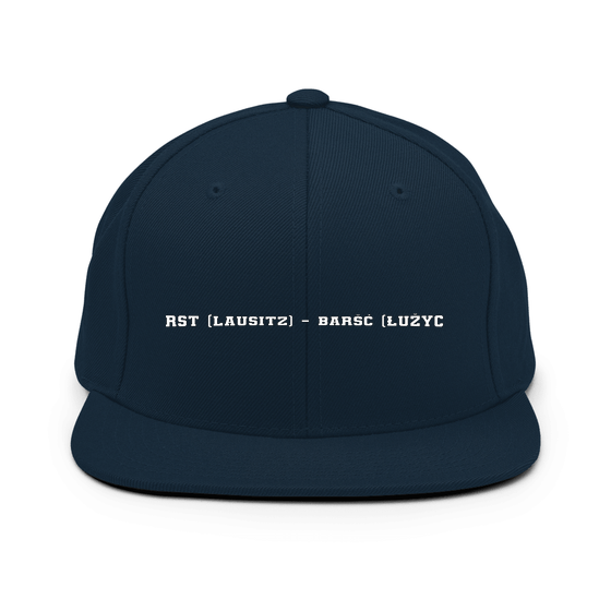 Personalisierbare Forst (Lausitz) - Baršć (Łužyca) Cap – Varsity4 Design – Dunkles Navy für Forst (Lausitz) - Baršć (Łužyca)