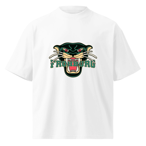 Personalisierbares Frohburg T-Shirt – Panther Design – Weiß für Frohburg