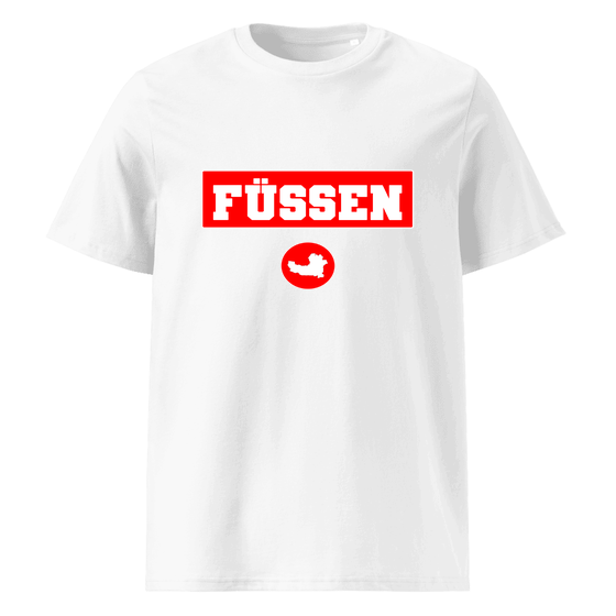 Personalisierbares Füssen T-Shirt – Signal14 Design – Weiß für Füssen