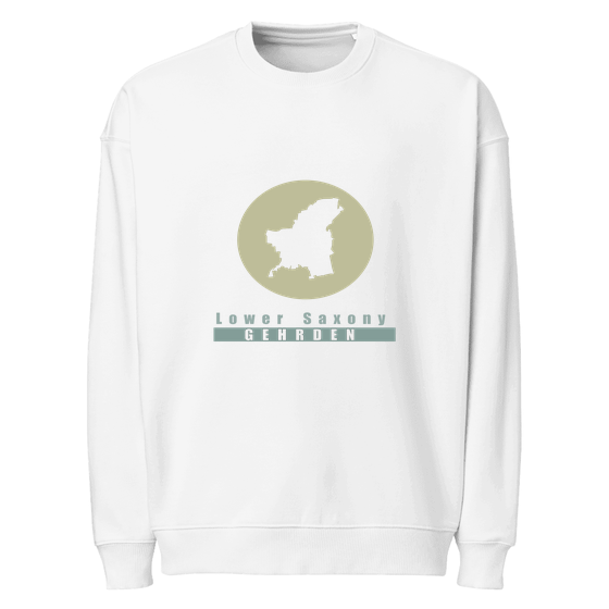 Personalisierbares Gehrden Sweatshirt – Minimal Moon Design – Weiß für Gehrden