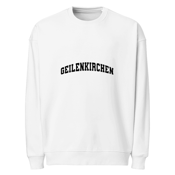 Personalisierbares Geilenkirchen Sweatshirt – Varsity3 Design – Weiß für Geilenkirchen