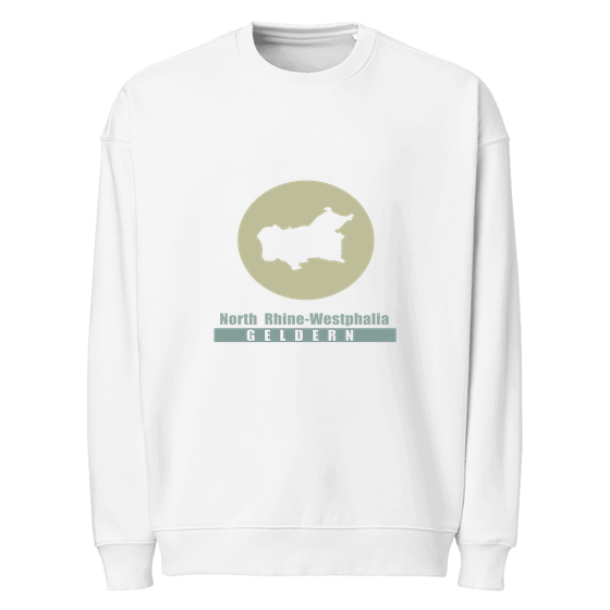 Personalisierbares Geldern Sweatshirt – Minimal Moon Design – Weiß für Geldern