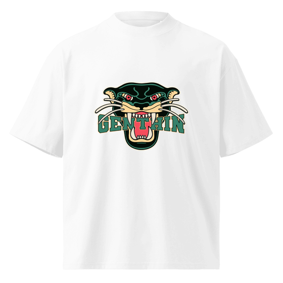 Personalisierbares Genthin T-Shirt – Panther Design – Weiß für Genthin