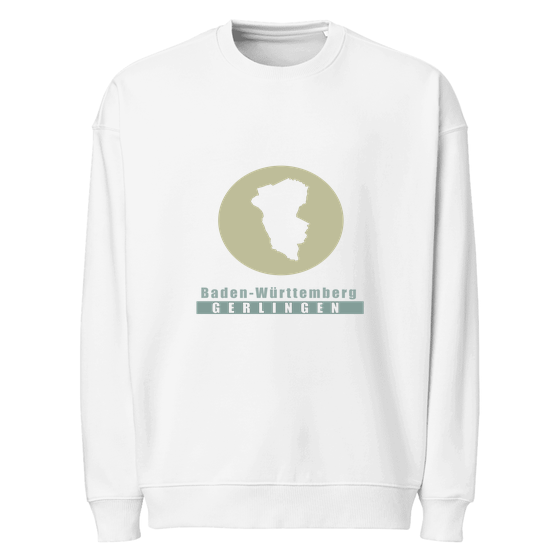 Personalisierbares Gerlingen Sweatshirt – Minimal Moon Design – Weiß für Gerlingen