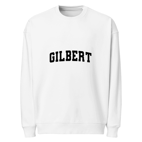 Gilbert Sweatshirt with Varsity3 design (Weiß)