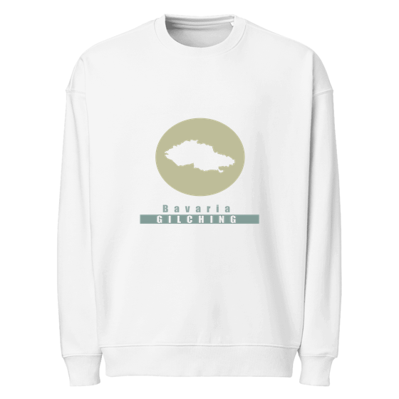 Personalisierbares Gilching Sweatshirt – Minimal Moon Design – Weiß für Gilching