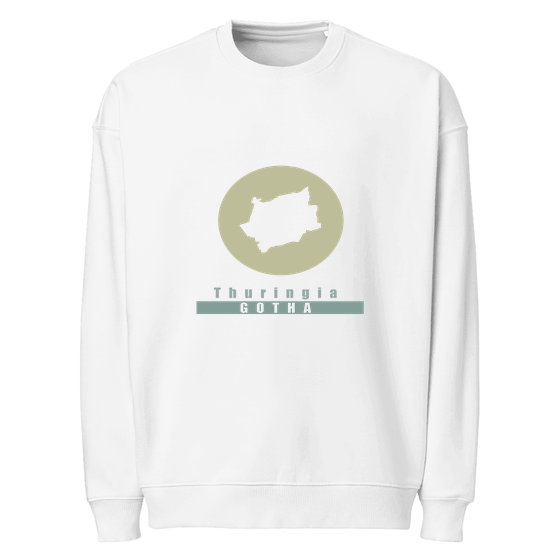 Personalisierbares Gotha Sweatshirt – Minimal Moon Design – Weiß für Gotha