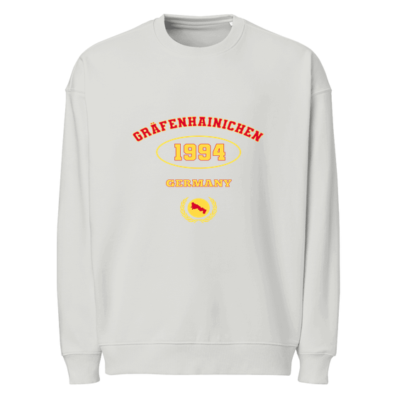 Personalisierbares Gräfenhainichen Sweatshirt – University 1994 Design – Heather Grau für Gräfenhainichen