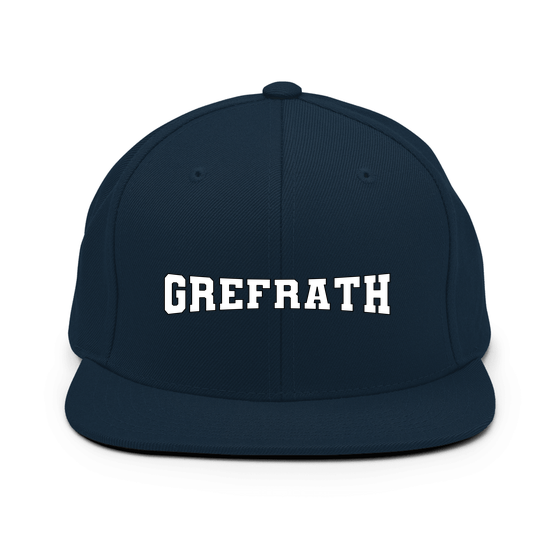 Personalisierbare Grefrath Cap – Varsity4 Design – Dunkles Navy für Grefrath