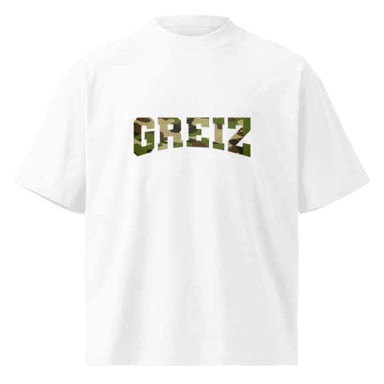 Personalisierbares Greiz T-Shirt – Camouflage Design – Weiß für Greiz