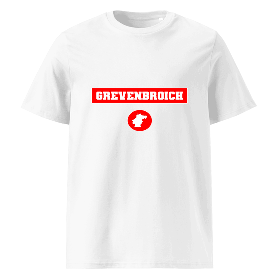 Personalisierbares Grevenbroich T-Shirt – Signal14 Design – Weiß für Grevenbroich