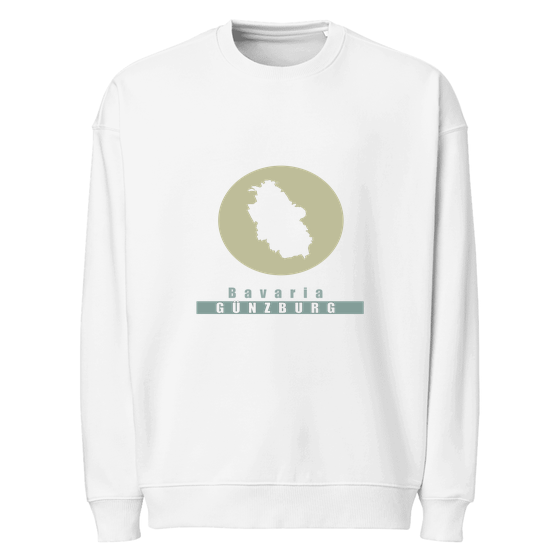 Personalisierbares Günzburg Sweatshirt – Minimal Moon Design – Weiß für Günzburg