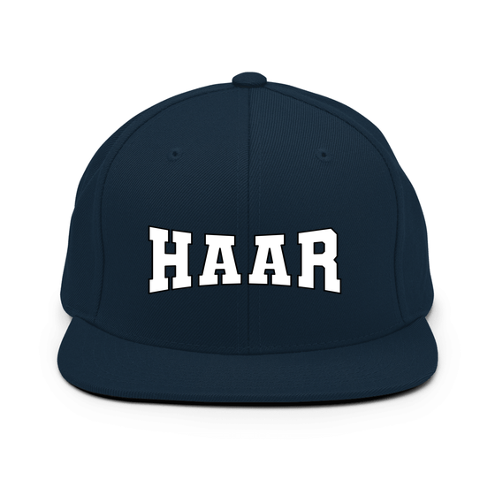 Personalisierbare Haar Cap – Varsity4 Design – Dunkles Navy für Haar