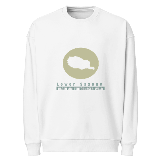 Personalisierbares Hagen am Teutoburger Wald Sweatshirt – Minimal Moon Design – Weiß für Hagen am Teutoburger Wald