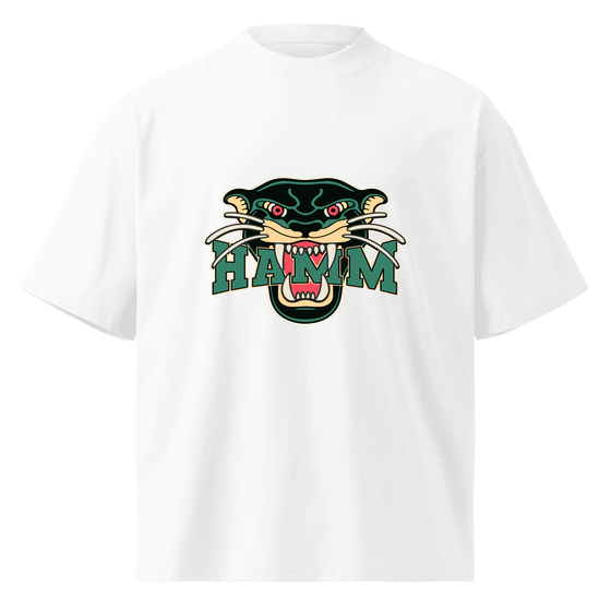 Personalisierbares Hamm T-Shirt – Panther Design – Weiß für Hamm