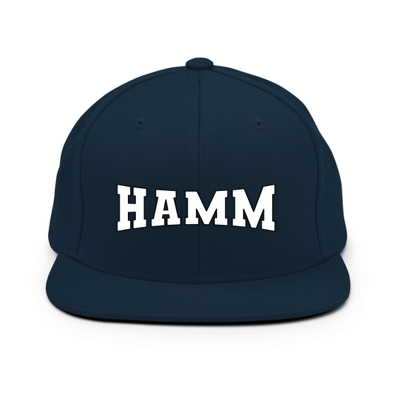 Personalisierbare Hamm Cap – Varsity4 Design – Dunkles Navy für Hamm