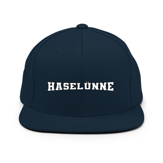 Personalisierbare Haselünne Cap – Varsity4 Design – Dunkles Navy für Haselünne