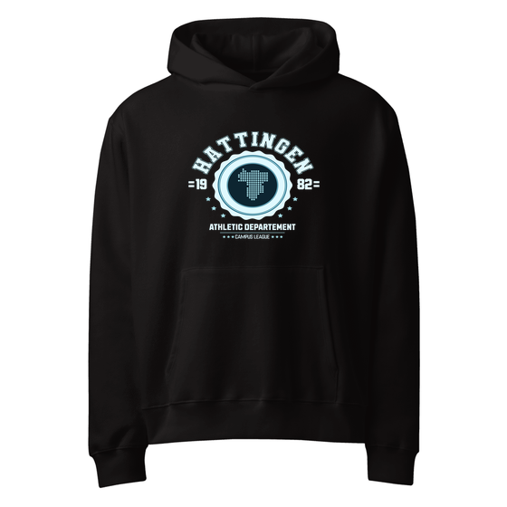 Personalisierbarer Hattingen Hoodie – Varsity Hero Design – Schwarz für Hattingen