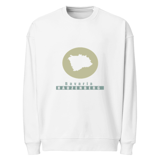Personalisierbares Hauzenberg Sweatshirt – Minimal Moon Design – Weiß für Hauzenberg