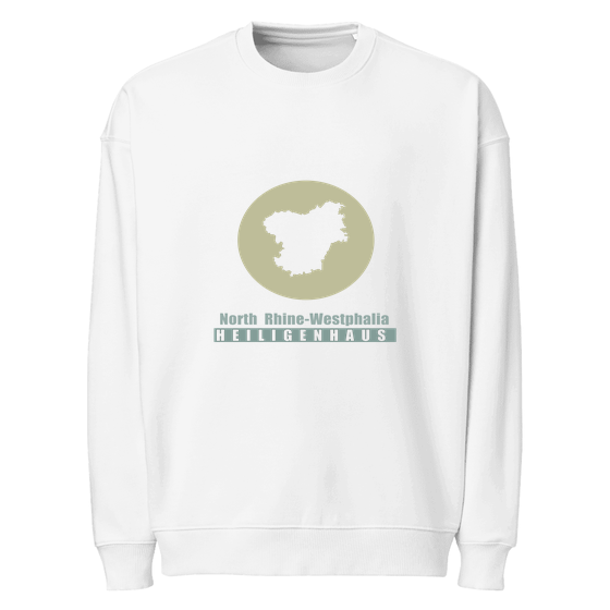 Personalisierbares Heiligenhaus Sweatshirt – Minimal Moon Design – Weiß für Heiligenhaus
