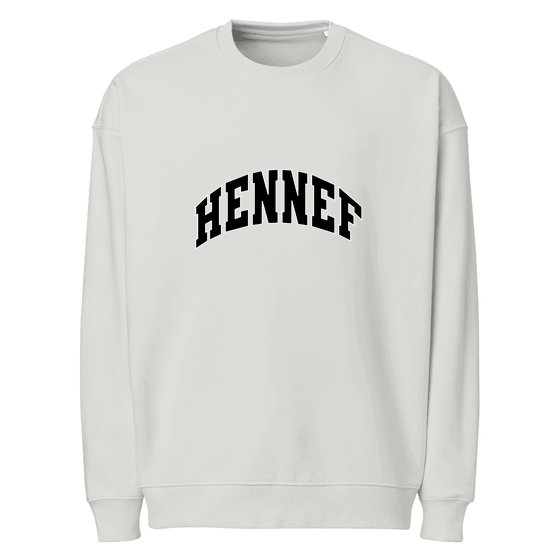 Personalisierbares Hennef Sweatshirt – Varsity3 Design – Heather Grau für Hennef
