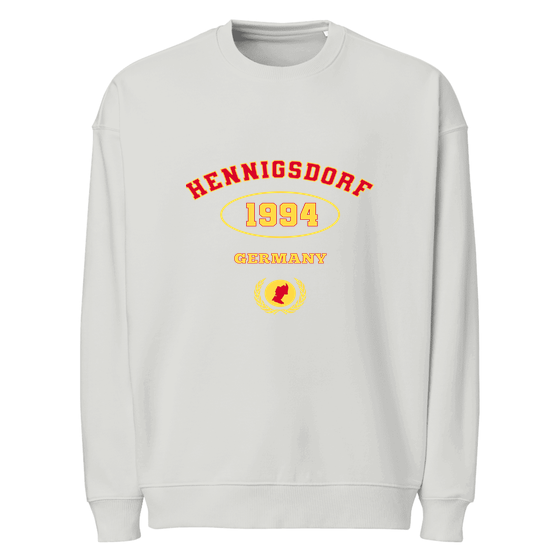 Personalisierbares Hennigsdorf Sweatshirt – University 1994 Design – Heather Grau für Hennigsdorf