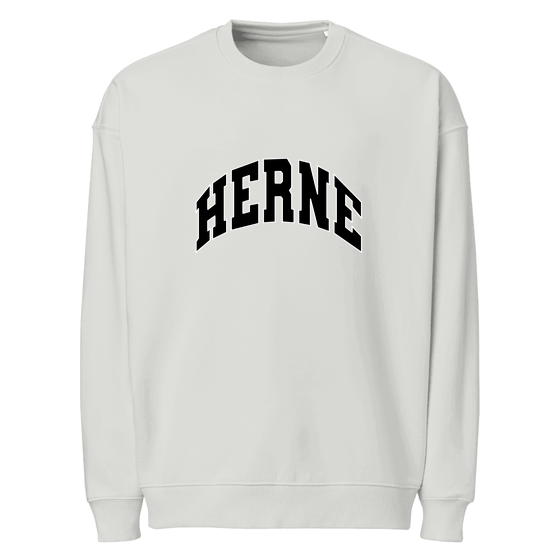 Personalisierbares Herne Sweatshirt – Varsity3 Design – Heather Grau für Herne