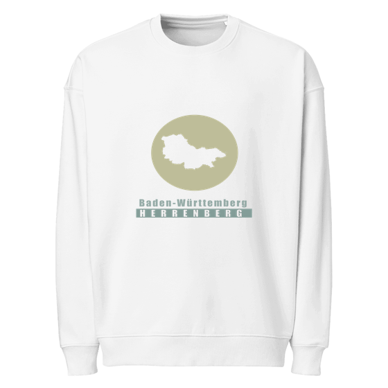 Personalisierbares Herrenberg Sweatshirt – Minimal Moon Design – Weiß für Herrenberg