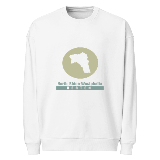 Personalisierbares Herten Sweatshirt – Minimal Moon Design – Weiß für Herten