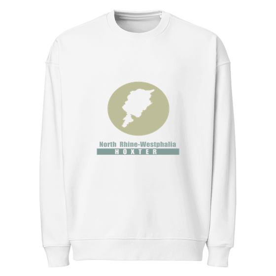 Personalisierbares Höxter Sweatshirt – Minimal Moon Design – Weiß für Höxter