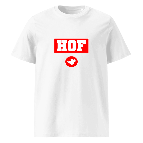 Personalisierbares Hof T-Shirt – Signal14 Design – Weiß für Hof