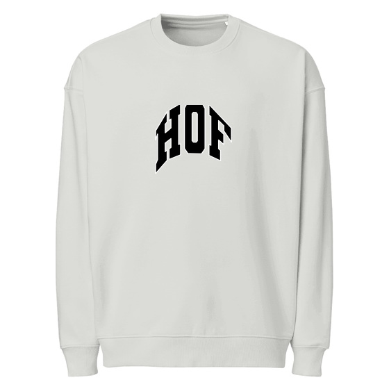 Personalisierbares Hof Sweatshirt – Varsity3 Design – Heather Grau für Hof