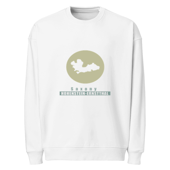 Personalisierbares Hohenstein-Ernstthal Sweatshirt – Minimal Moon Design – Weiß für Hohenstein-Ernstthal