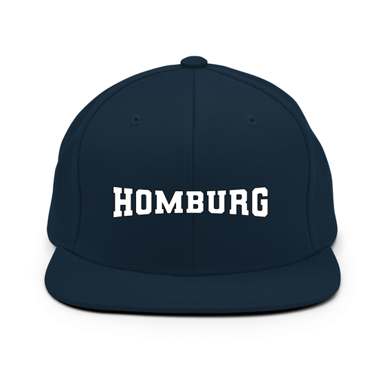 Personalisierbare Homburg Cap – Varsity4 Design – Dunkles Navy für Homburg