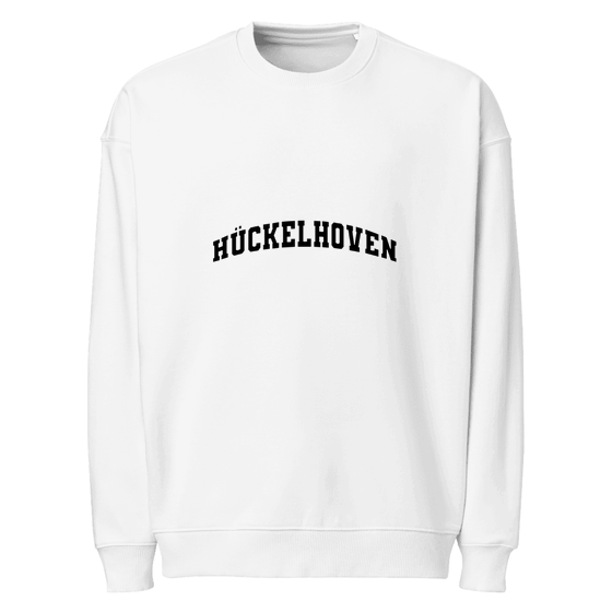 Personalisierbares Hückelhoven Sweatshirt – Varsity3 Design – Weiß für Hückelhoven