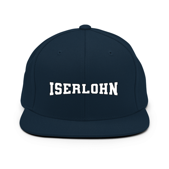 Personalisierbare Iserlohn Cap – Varsity4 Design – Dunkles Navy für Iserlohn