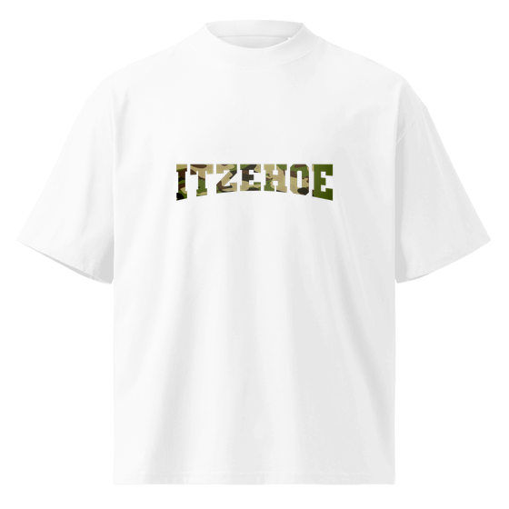Personalisierbares Itzehoe T-Shirt – Camouflage Design – Weiß für Itzehoe