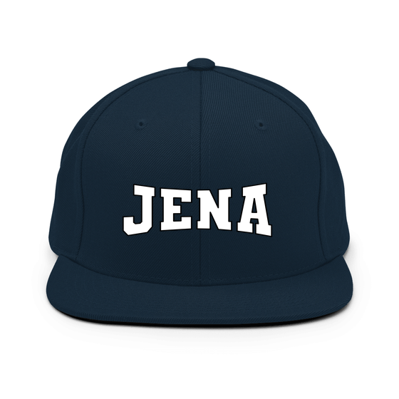 Personalisierbare Jena Cap – Varsity4 Design – Dunkles Navy für Jena